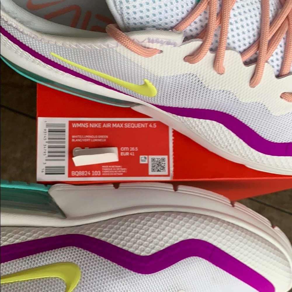WMNS NIKE AIR MAX SEQUENT 4.5 white/luminous green - Picture 12 of 16